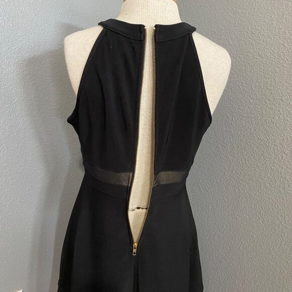 Honey And Rosie Fit & Flare Dress Juniors Size Large Blk Sleeveless Mesh Panel - Picture 8 of 9